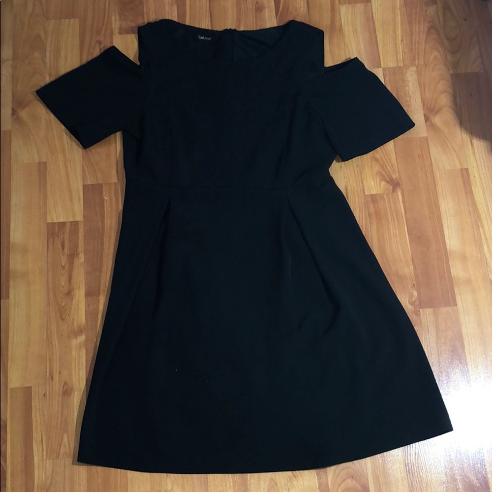 Cold Shoulder Black Dress